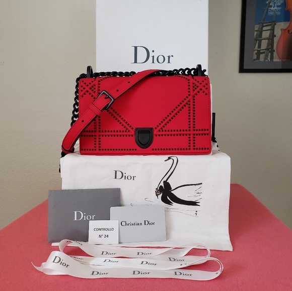 New Diorama ultra matte calfskin 2018 red  bag - Picture 8 of 8